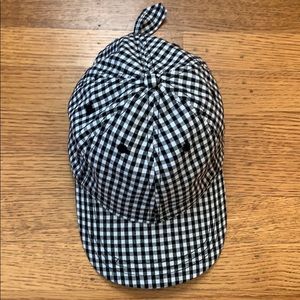 Madewell Gingham Tie-Back Baseball Cap